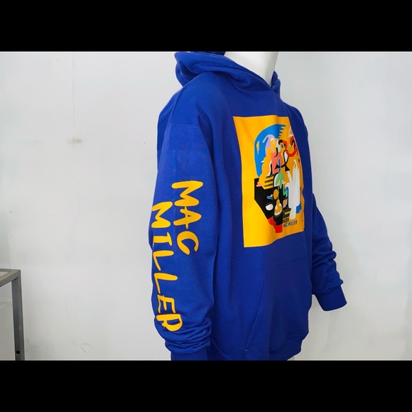 Mac Miller Faces Blue Hoodie S-4XL New Unisex Sweater - Picture 2 of 4
